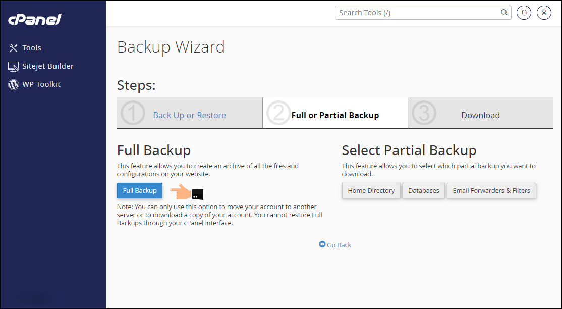 Backup Wizard؛ برای فول بکاپ و بازگردانی آن