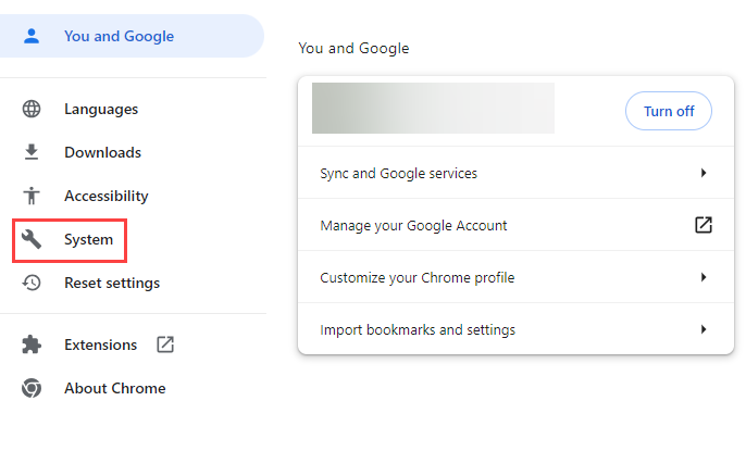 تنظیمات System برای غیرفعال کردن پروکسی؛ حل مشکل err_connection_refused 