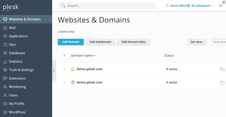 انواع کنترل پنل هاست؛ هاست Plesk چیست