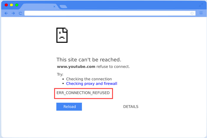 خطای ERR_CONNECTION_REFUSED؛ err_connection_refused حل مشکل