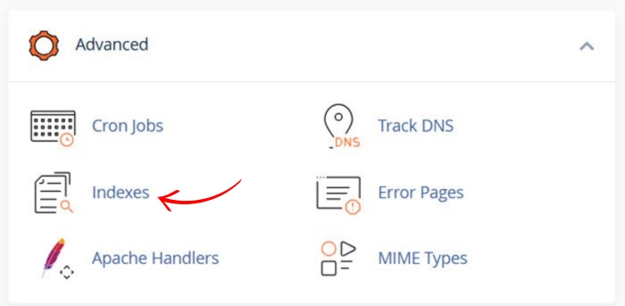 ایندکس در سی پنل