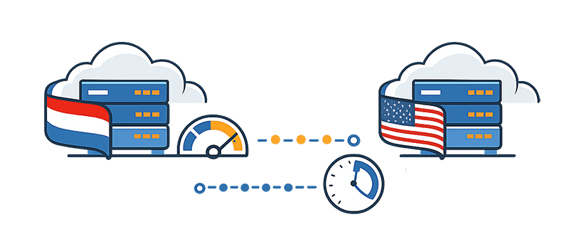 تفاوت سرور مجازی هلند با آمریکا