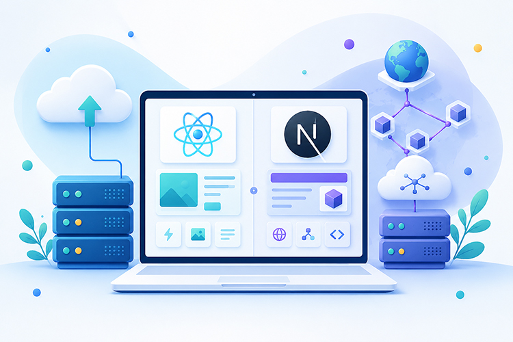 تفاوت هاست React با هاست Next.js