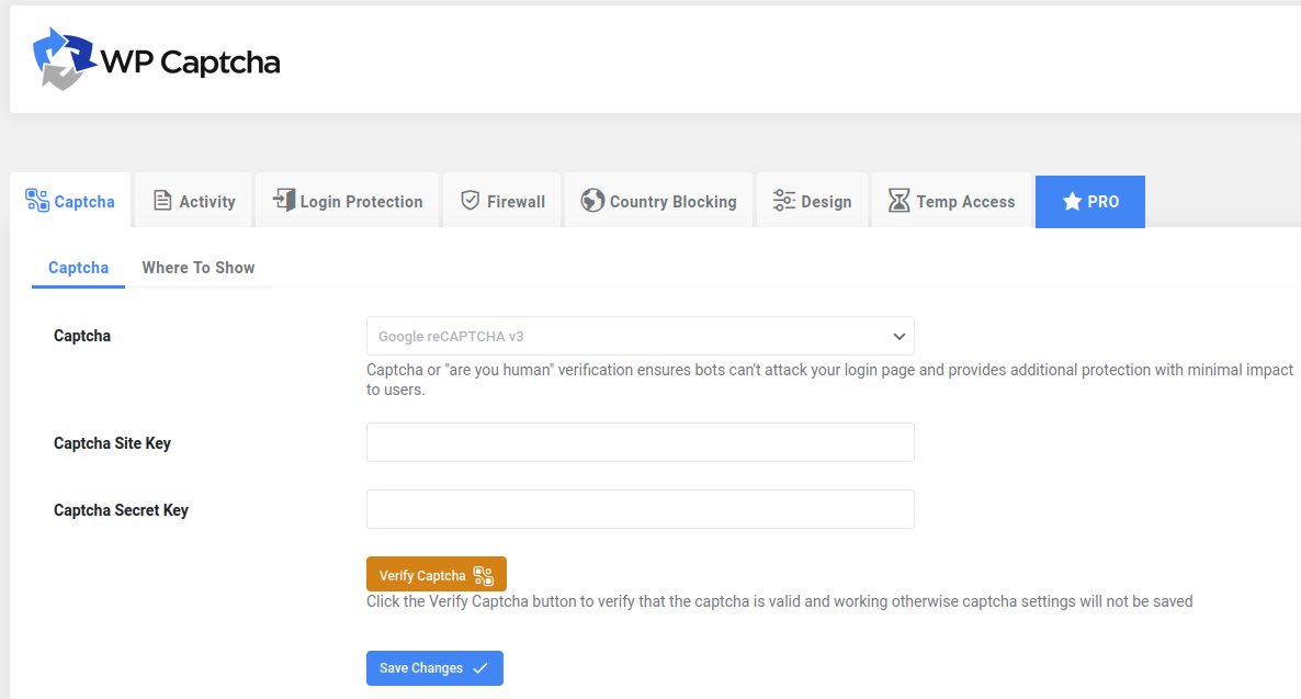 Advanced Google reCAPTCHA 3 فعال کردن افزونه کپچا در سایت وردپرسی